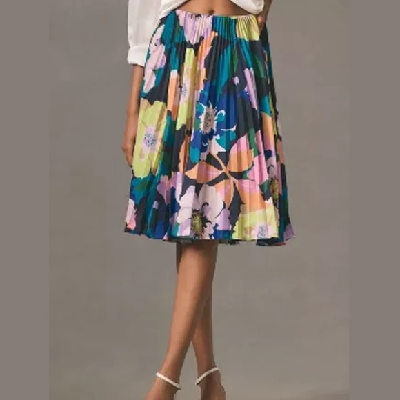 Maeve Dresses & Skirts - Maeve by Anthropologie The Valerie Pleated Midi Skirt Size 2